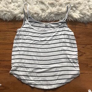 Black and white striped tank top